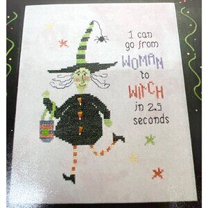 Woman To Witch Cross-Stitch Pattern By Poppy Kreations